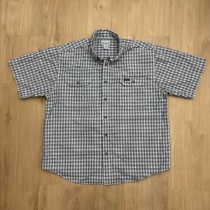 Carhartt Men's XL Plaid Short Sleeve Button Up Shirt Casual Workwear Outdoor
